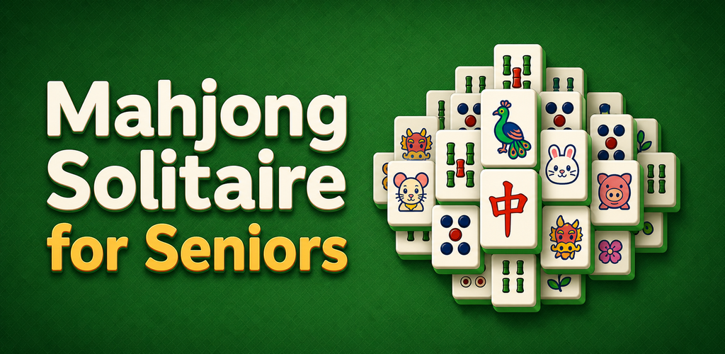 Mahjong Solitario para Mayores — Fichas grandes. Juego tranquilo.