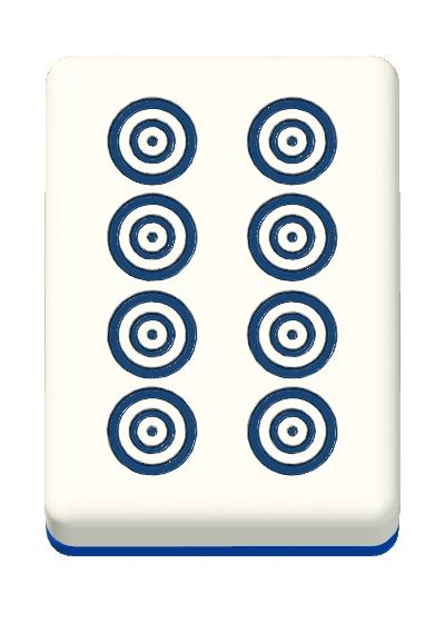 Blue dot Mahjong tile face from Calm Mahjong