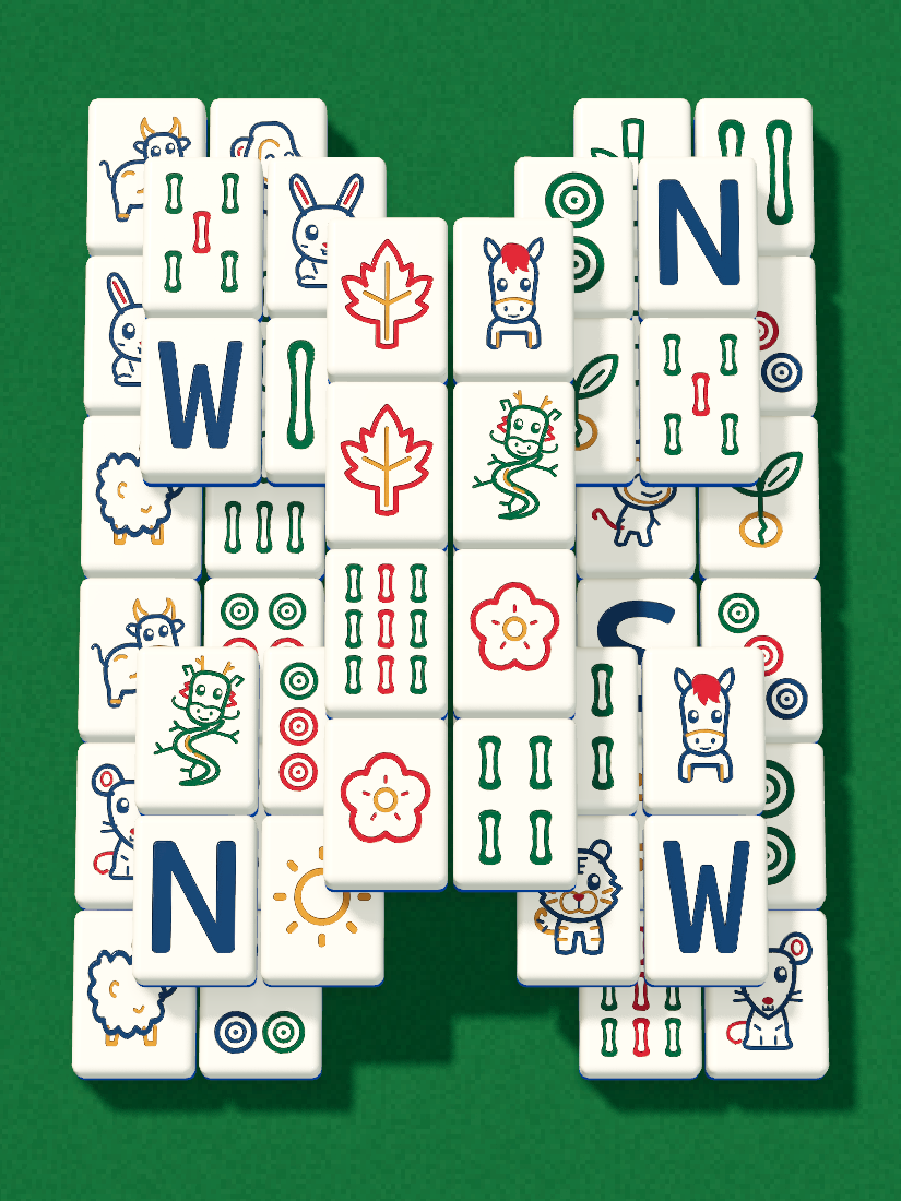 Jade Butterfly Mahjong Solitaire layout in Calm Mahjong