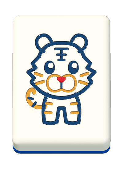 Tiger zodiac Mahjong tile face from Calm Mahjong